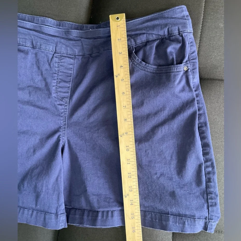 Westbound Blue Bermuda Shorts Cotton Blend Size 16P Stetchable - Picture 3 of 6